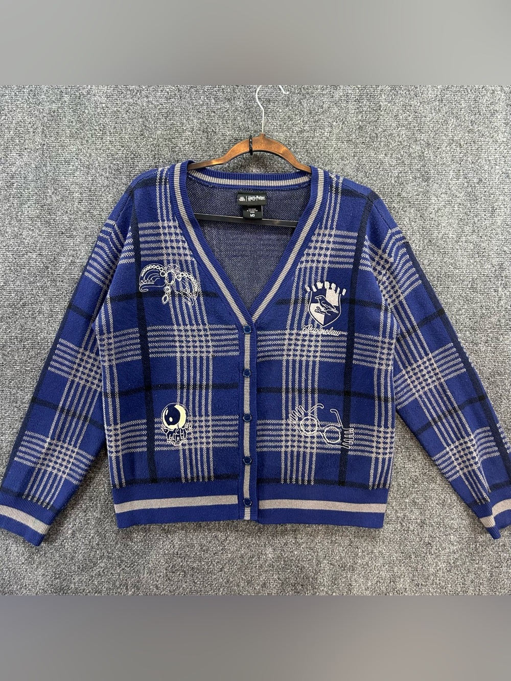 Wizarding World Of Harry Potter Ravenclaw Cardigan Sweater Womens Medium Cozy